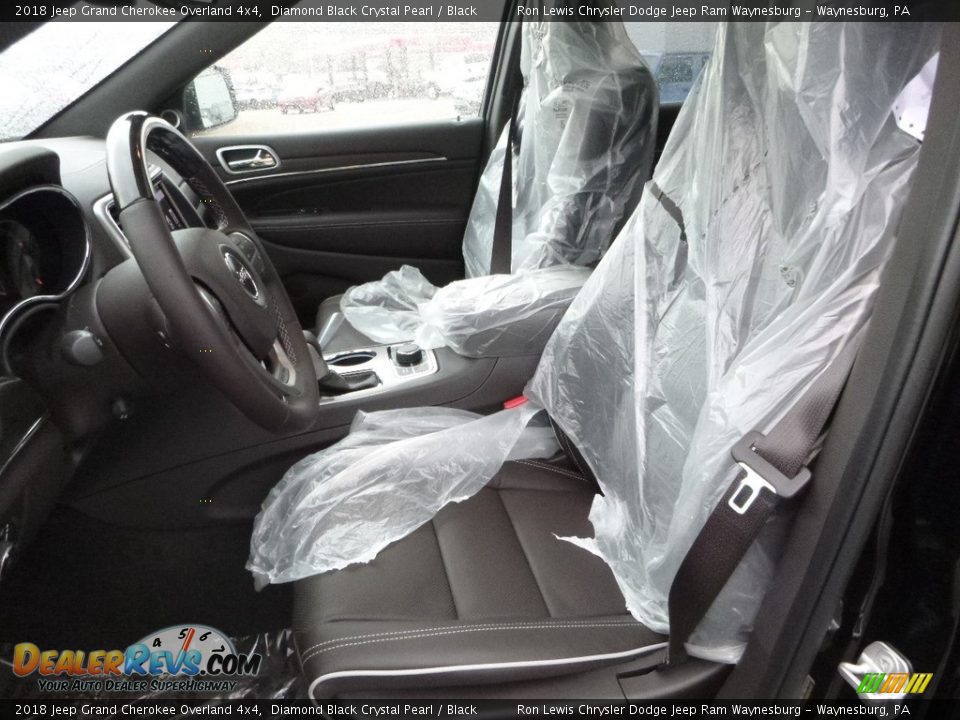 2018 Jeep Grand Cherokee Overland 4x4 Diamond Black Crystal Pearl / Black Photo #15