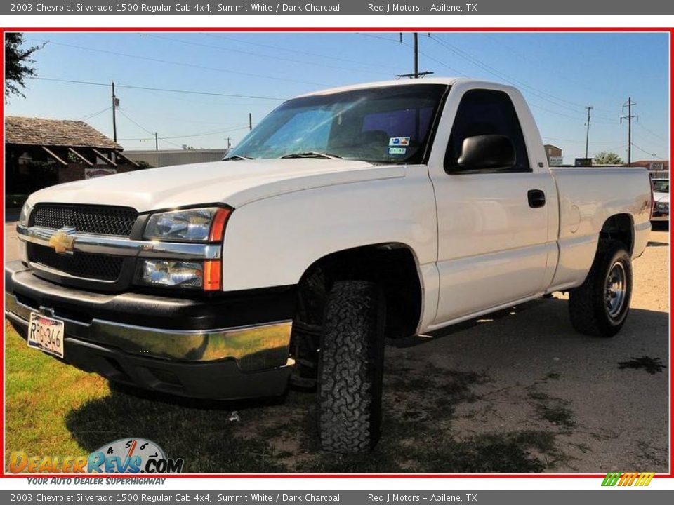 2003 Chevrolet Silverado 1500 Regular Cab 4x4 Summit White / Dark Charcoal Photo #1