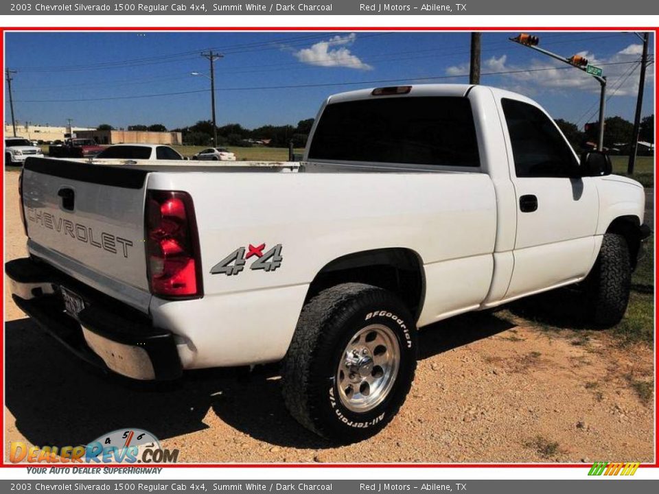 2003 Chevrolet Silverado 1500 Regular Cab 4x4 Summit White / Dark Charcoal Photo #8