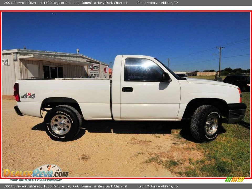 2003 Chevrolet Silverado 1500 Regular Cab 4x4 Summit White / Dark Charcoal Photo #9