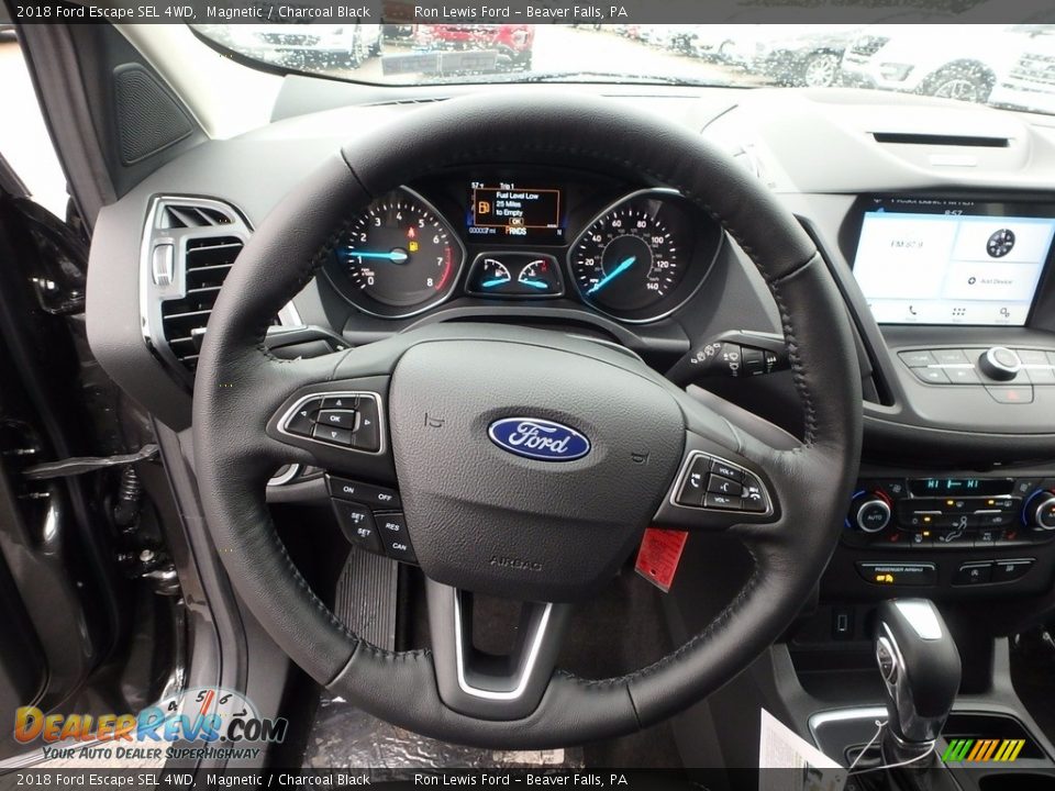 2018 Ford Escape SEL 4WD Magnetic / Charcoal Black Photo #17