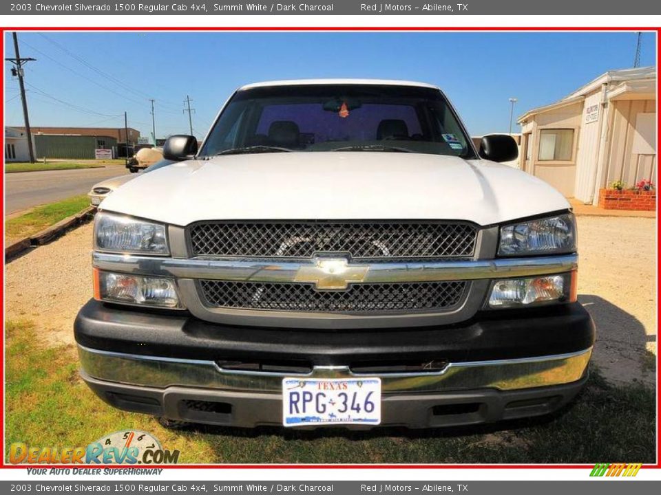 2003 Chevrolet Silverado 1500 Regular Cab 4x4 Summit White / Dark Charcoal Photo #11