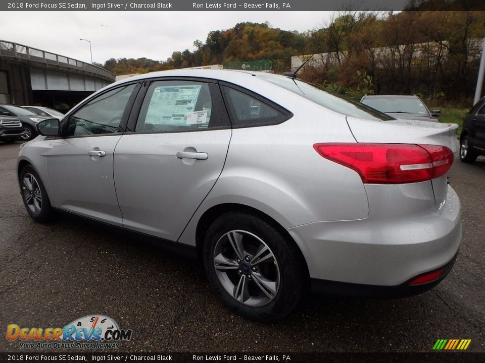 2018 Ford Focus SE Sedan Ingot Silver / Charcoal Black Photo #4