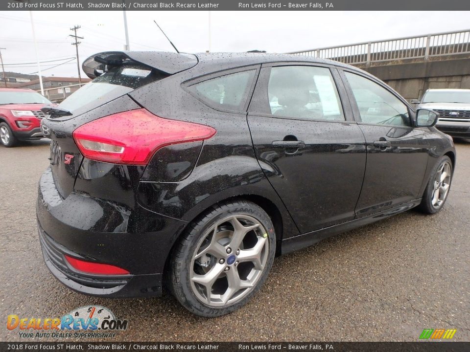 2018 Ford Focus ST Hatch Shadow Black / Charcoal Black Recaro Leather Photo #2