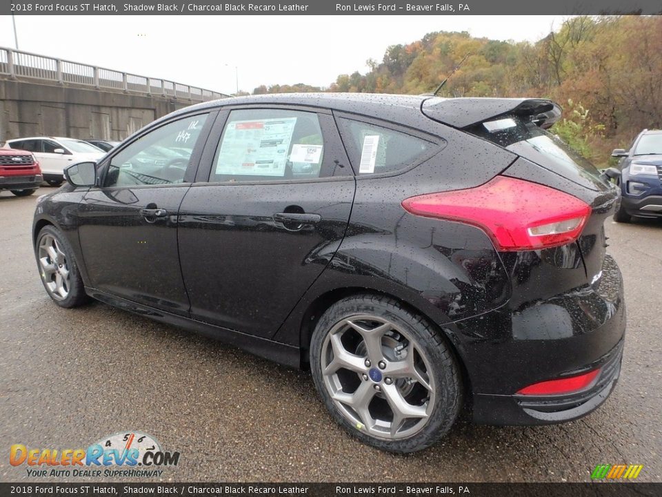 2018 Ford Focus ST Hatch Shadow Black / Charcoal Black Recaro Leather Photo #5