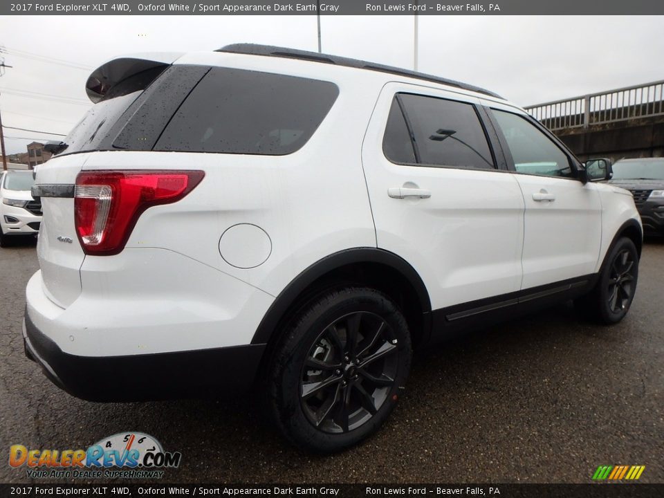 2017 Ford Explorer XLT 4WD Oxford White / Sport Appearance Dark Earth Gray Photo #2