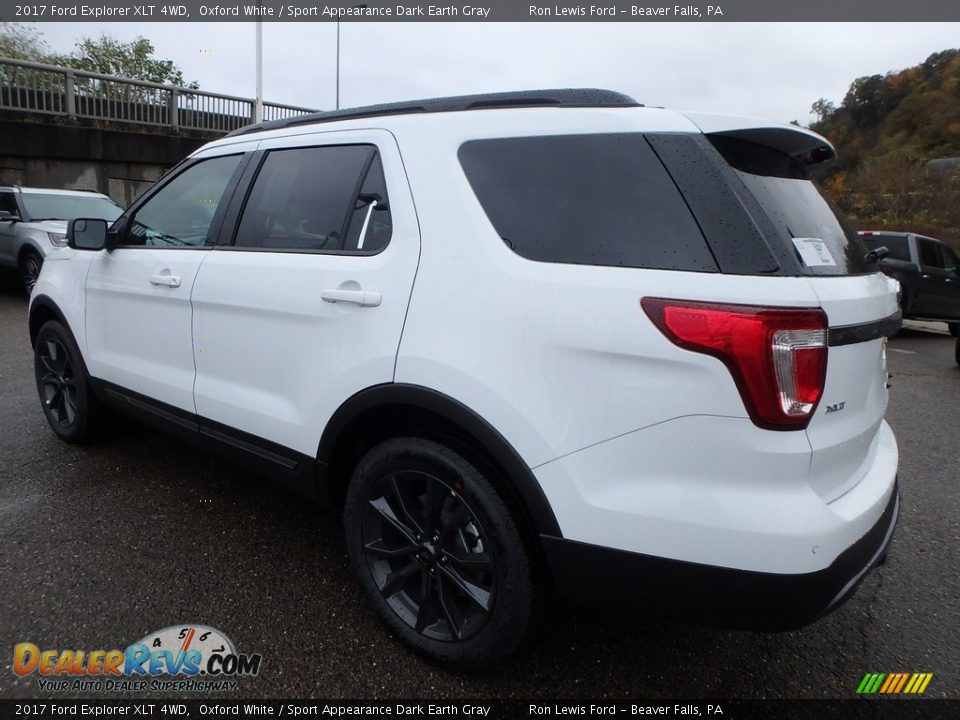 2017 Ford Explorer XLT 4WD Oxford White / Sport Appearance Dark Earth Gray Photo #5