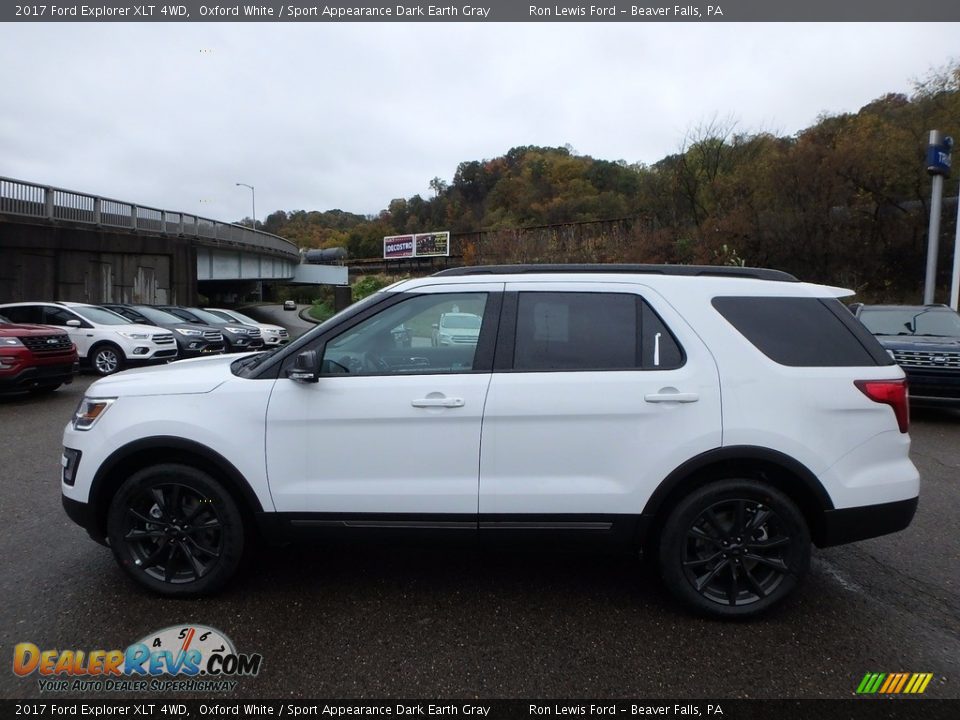 2017 Ford Explorer XLT 4WD Oxford White / Sport Appearance Dark Earth Gray Photo #6