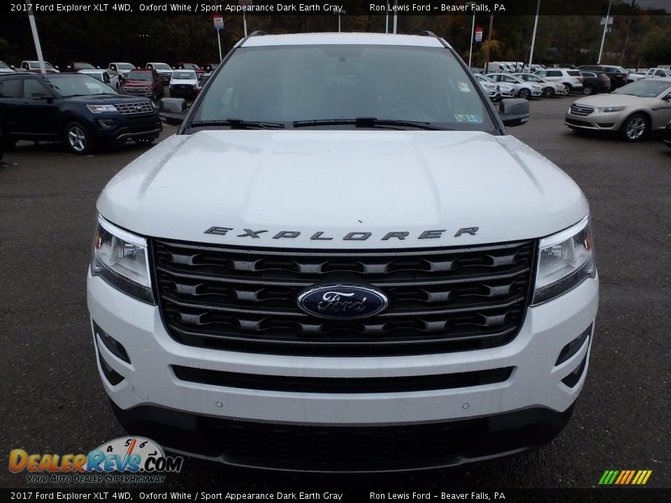 2017 Ford Explorer XLT 4WD Oxford White / Sport Appearance Dark Earth Gray Photo #8
