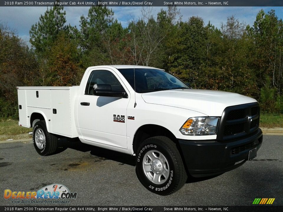 2018 Ram 2500 Tradesman Regular Cab 4x4 Utility Bright White / Black/Diesel Gray Photo #4