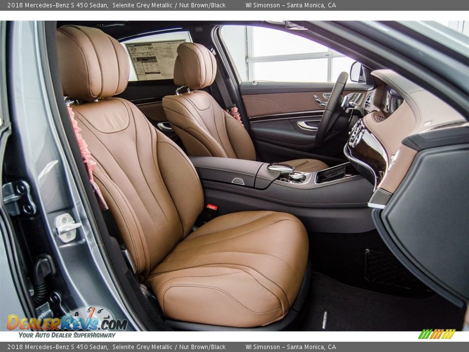 Nut Brown/Black Interior - 2018 Mercedes-Benz S 450 Sedan Photo #2