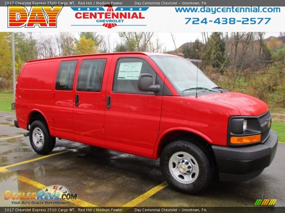 2017 Chevrolet Express 2500 Cargo WT Red Hot / Medium Pewter Photo #1