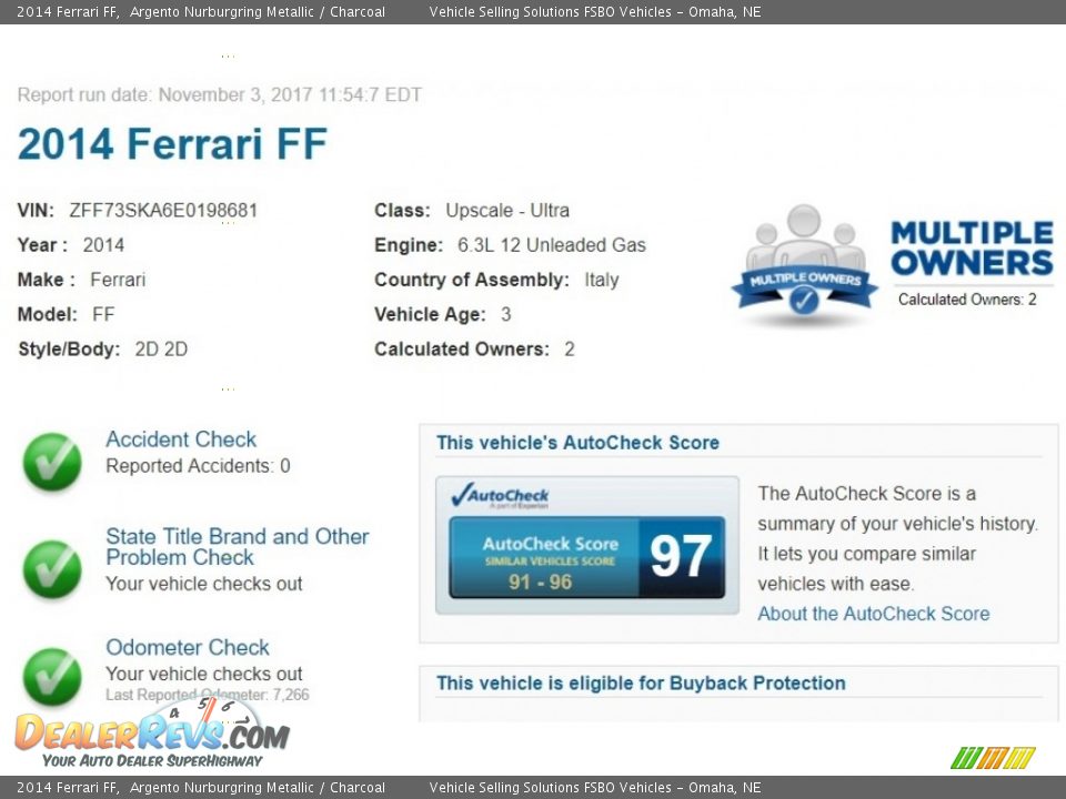 Dealer Info of 2014 Ferrari FF  Photo #2
