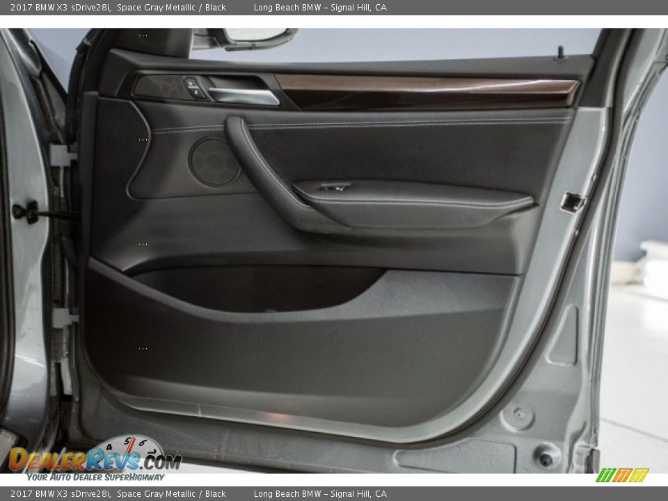 2017 BMW X3 sDrive28i Space Gray Metallic / Black Photo #22