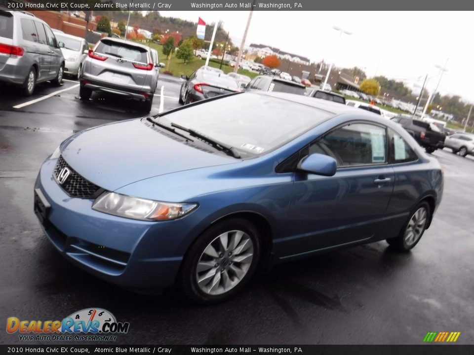 2010 Honda Civic EX Coupe Atomic Blue Metallic / Gray Photo #6
