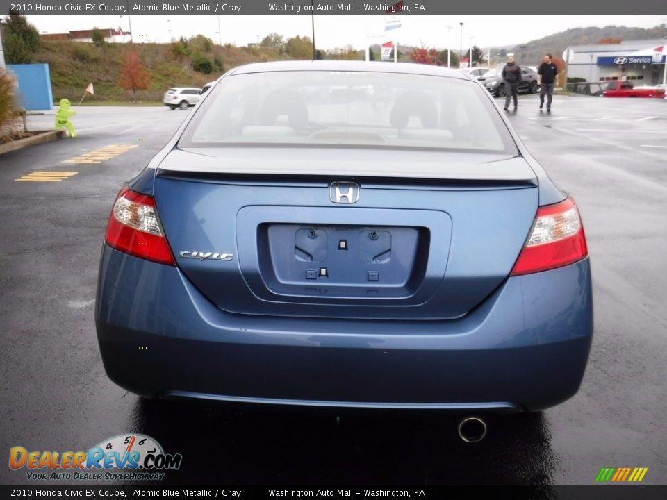 2010 Honda Civic EX Coupe Atomic Blue Metallic / Gray Photo #9