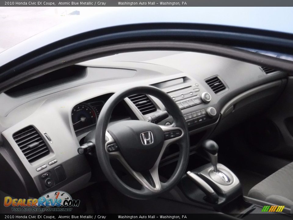 2010 Honda Civic EX Coupe Atomic Blue Metallic / Gray Photo #13