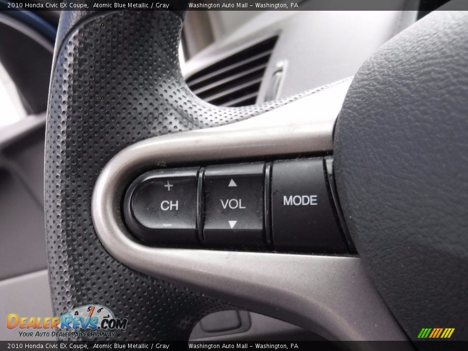 2010 Honda Civic EX Coupe Atomic Blue Metallic / Gray Photo #19