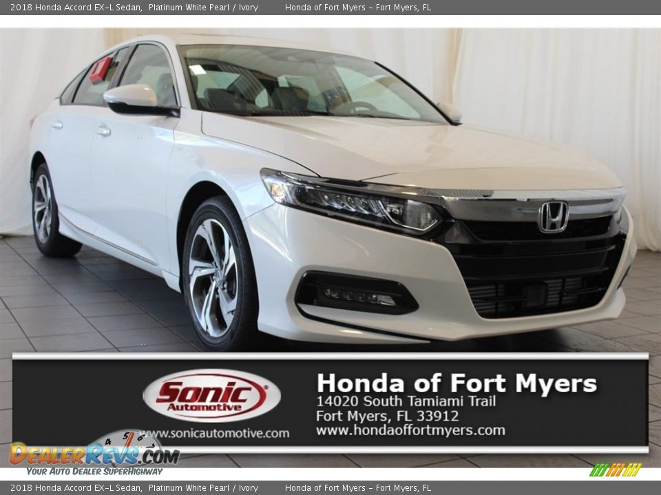 2018 Honda Accord EX-L Sedan Platinum White Pearl / Ivory Photo #1