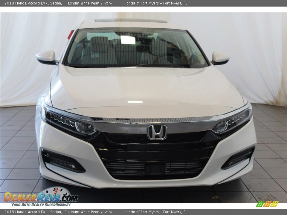 2018 Honda Accord EX-L Sedan Platinum White Pearl / Ivory Photo #4