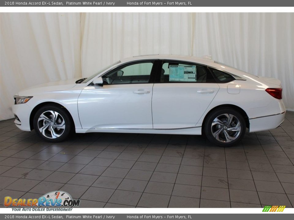 Platinum White Pearl 2018 Honda Accord EX-L Sedan Photo #5