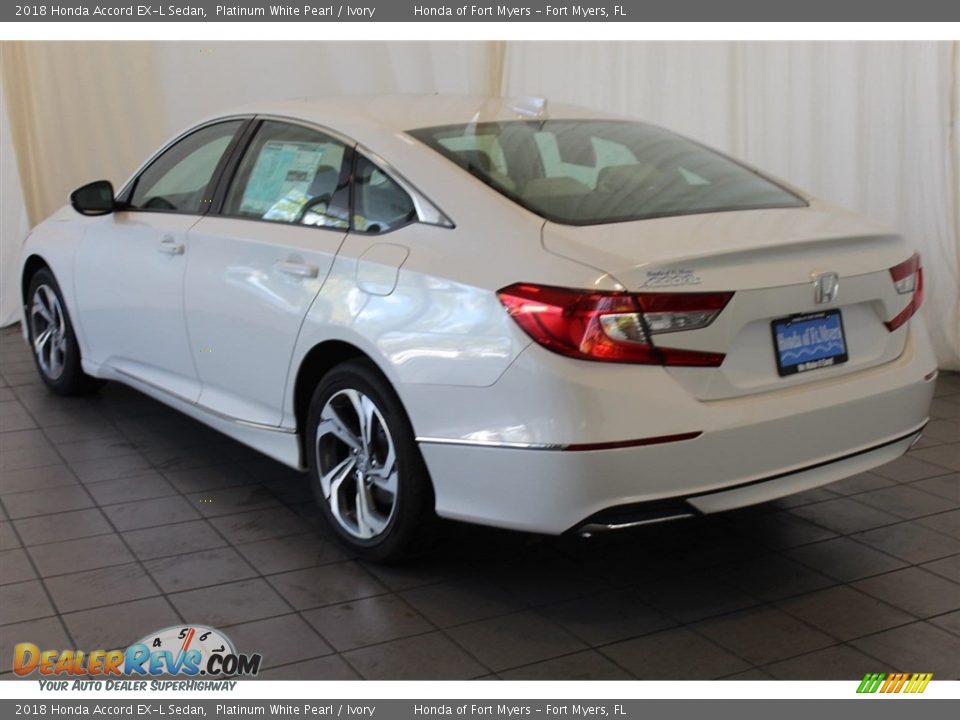 2018 Honda Accord EX-L Sedan Platinum White Pearl / Ivory Photo #6