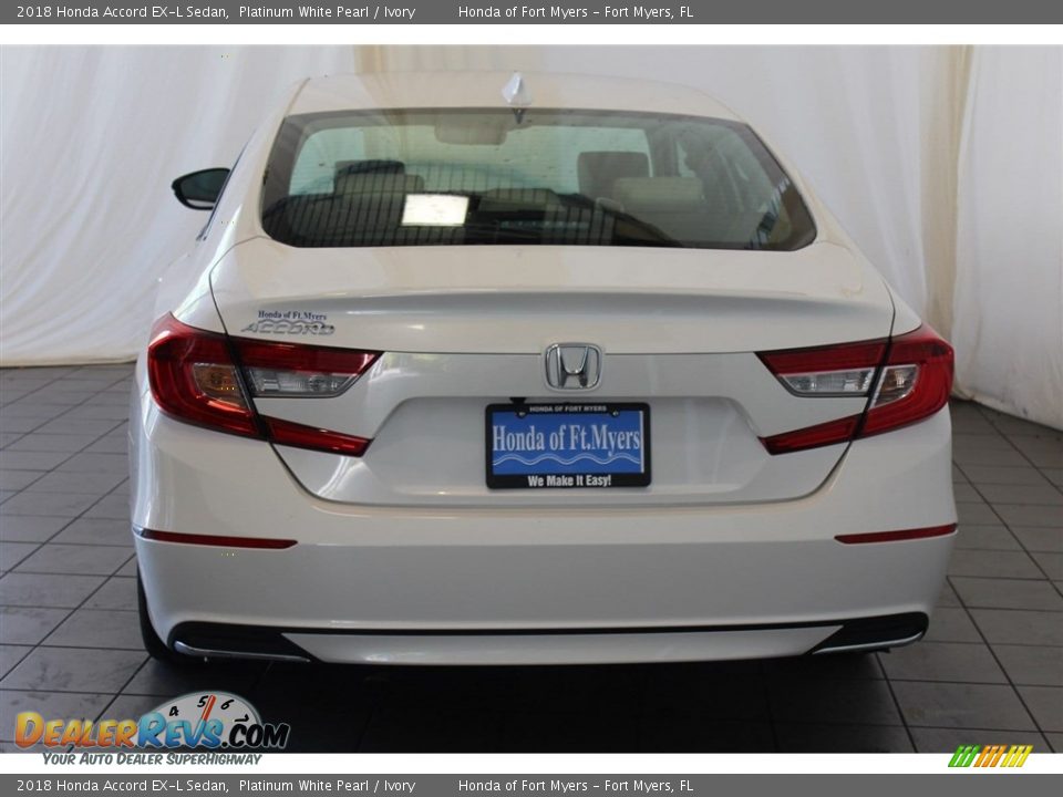 2018 Honda Accord EX-L Sedan Platinum White Pearl / Ivory Photo #7