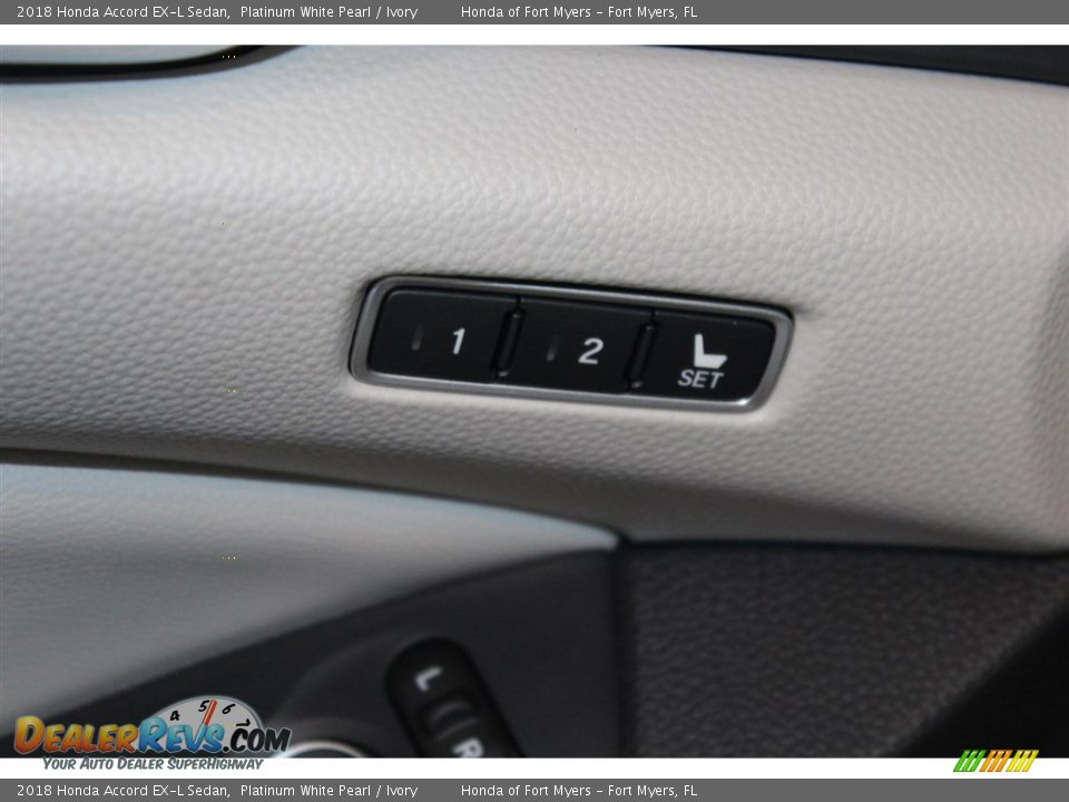 2018 Honda Accord EX-L Sedan Platinum White Pearl / Ivory Photo #10