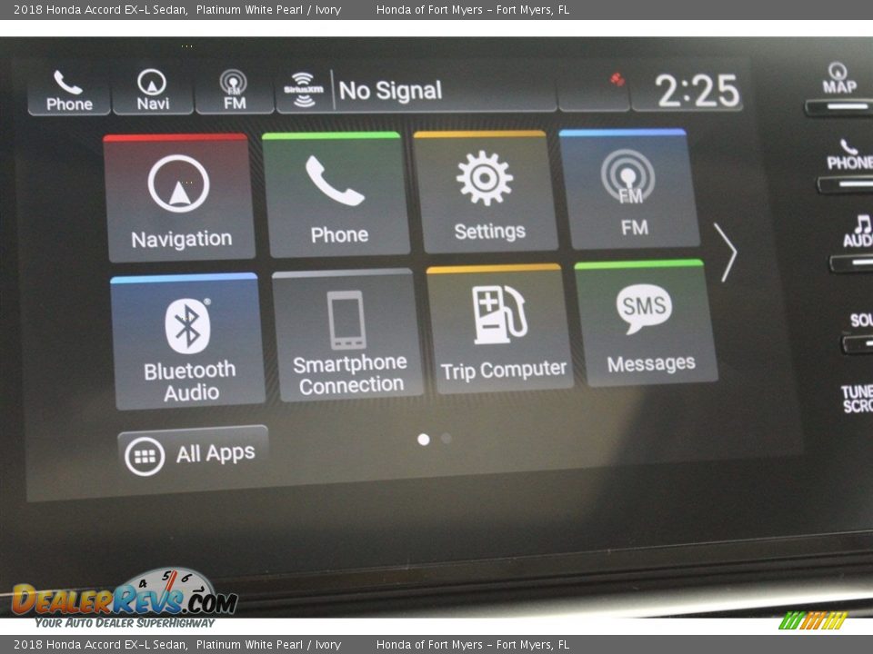 2018 Honda Accord EX-L Sedan Platinum White Pearl / Ivory Photo #18