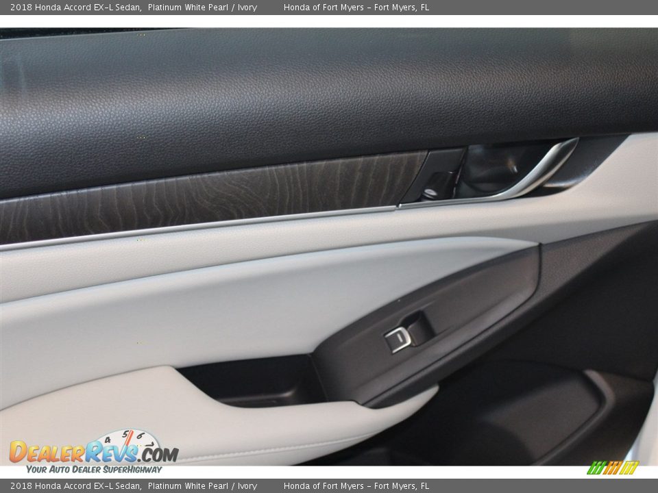 2018 Honda Accord EX-L Sedan Platinum White Pearl / Ivory Photo #23