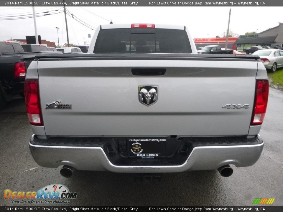 2014 Ram 1500 SLT Crew Cab 4x4 Bright Silver Metallic / Black/Diesel Gray Photo #3