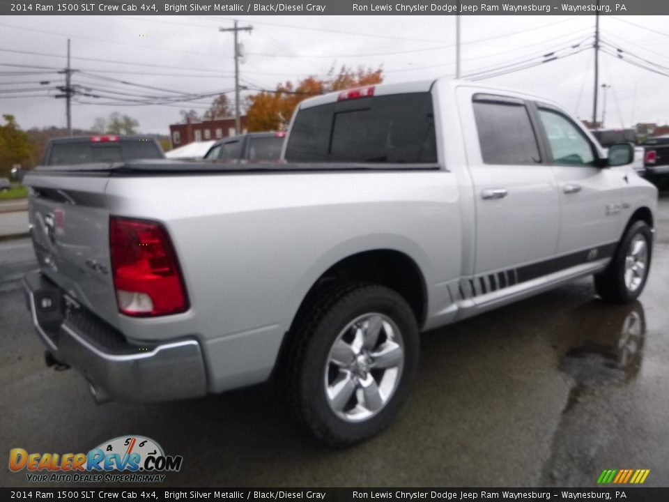 2014 Ram 1500 SLT Crew Cab 4x4 Bright Silver Metallic / Black/Diesel Gray Photo #4