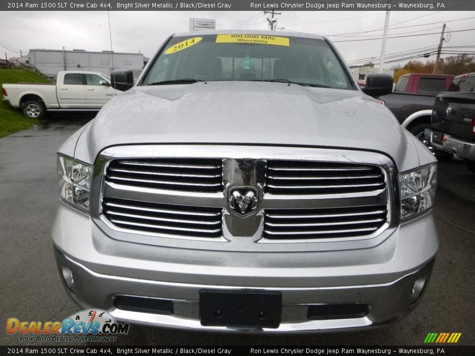 2014 Ram 1500 SLT Crew Cab 4x4 Bright Silver Metallic / Black/Diesel Gray Photo #7