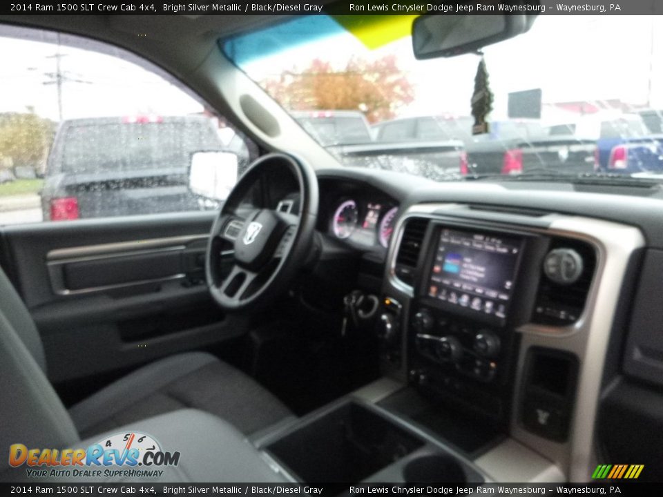 2014 Ram 1500 SLT Crew Cab 4x4 Bright Silver Metallic / Black/Diesel Gray Photo #9