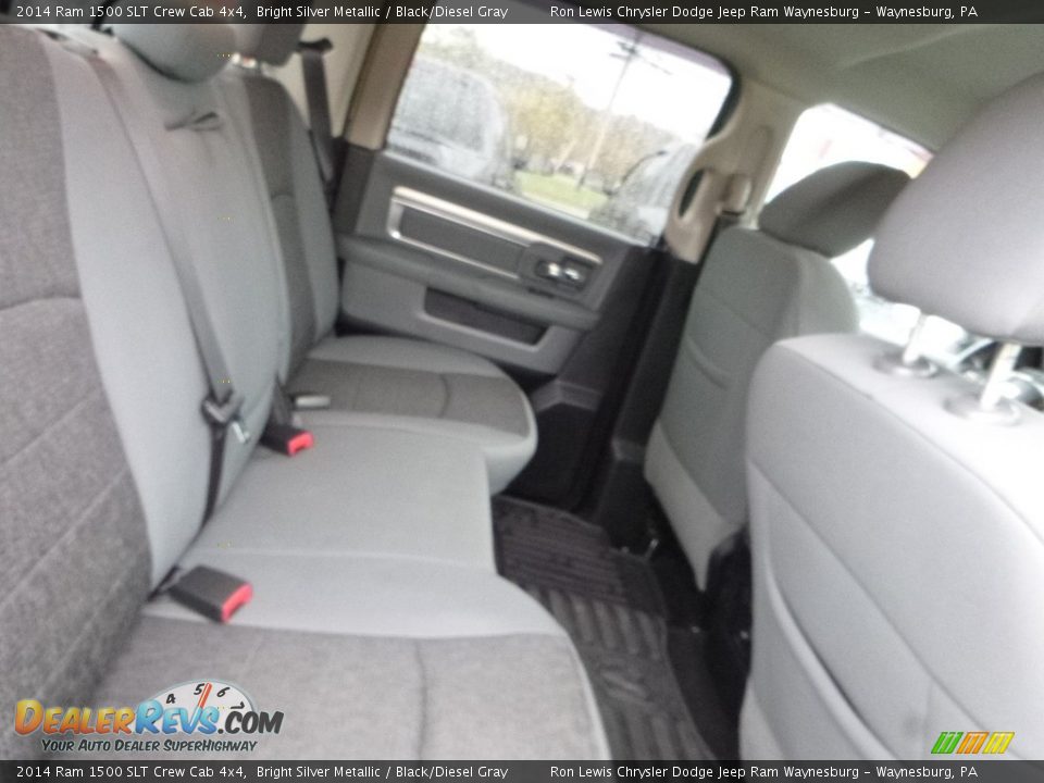 2014 Ram 1500 SLT Crew Cab 4x4 Bright Silver Metallic / Black/Diesel Gray Photo #10