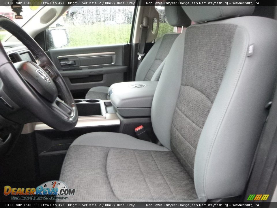2014 Ram 1500 SLT Crew Cab 4x4 Bright Silver Metallic / Black/Diesel Gray Photo #11