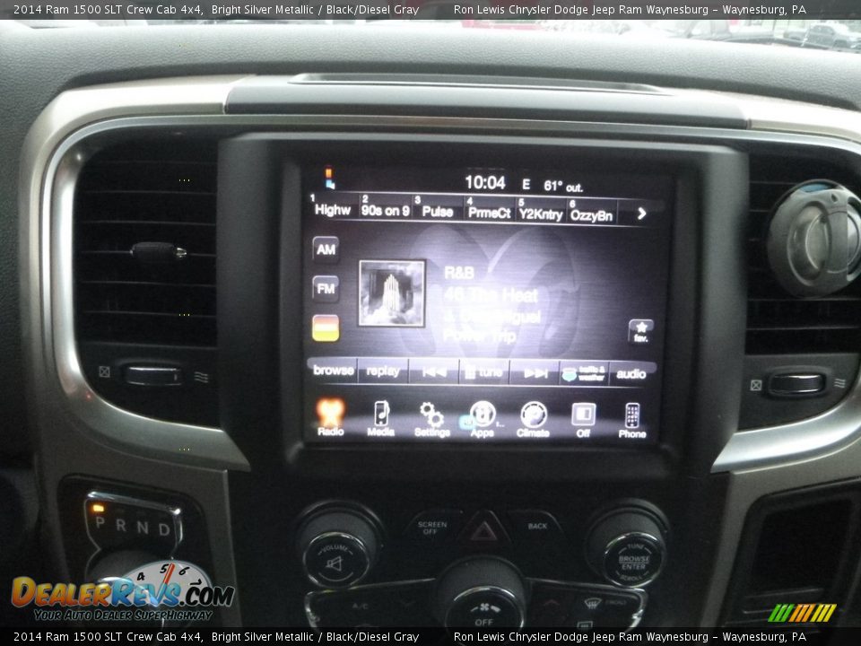 2014 Ram 1500 SLT Crew Cab 4x4 Bright Silver Metallic / Black/Diesel Gray Photo #15