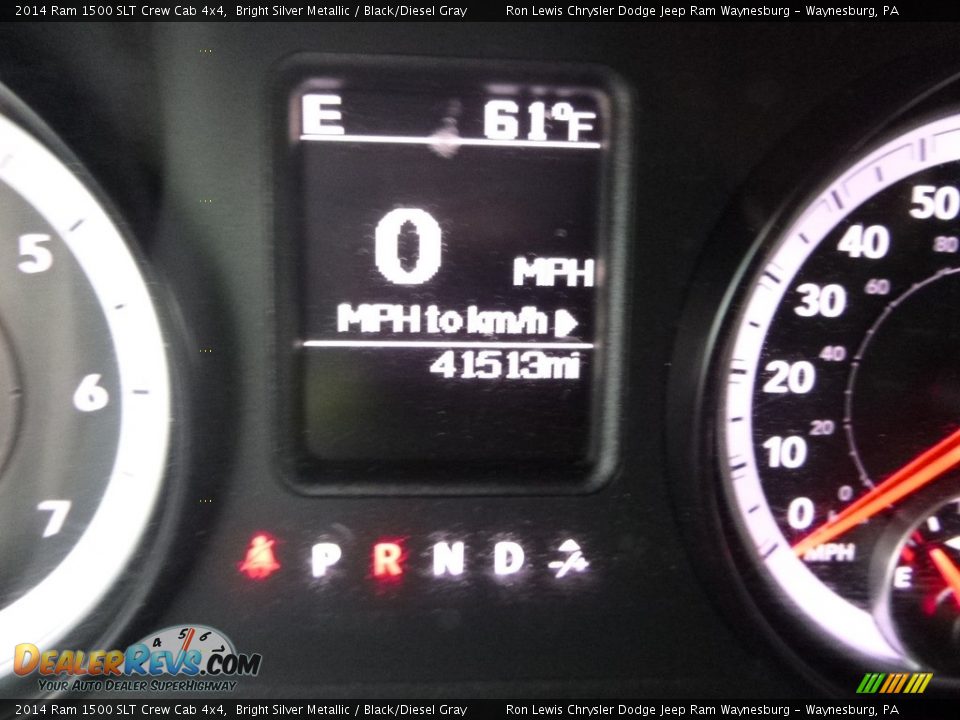 2014 Ram 1500 SLT Crew Cab 4x4 Bright Silver Metallic / Black/Diesel Gray Photo #17