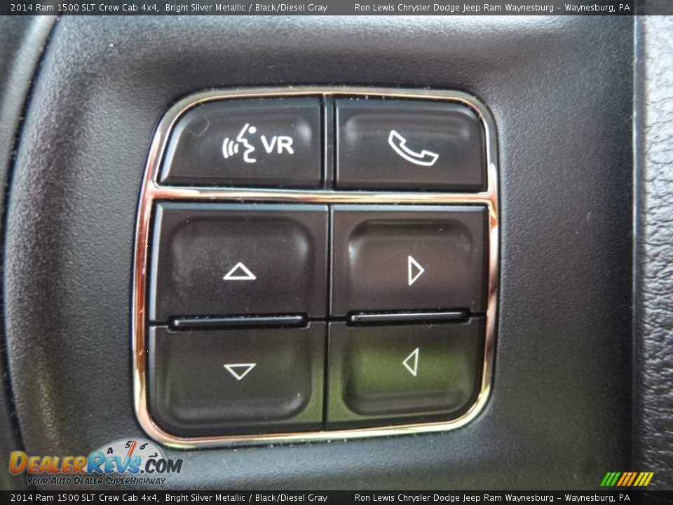 2014 Ram 1500 SLT Crew Cab 4x4 Bright Silver Metallic / Black/Diesel Gray Photo #19