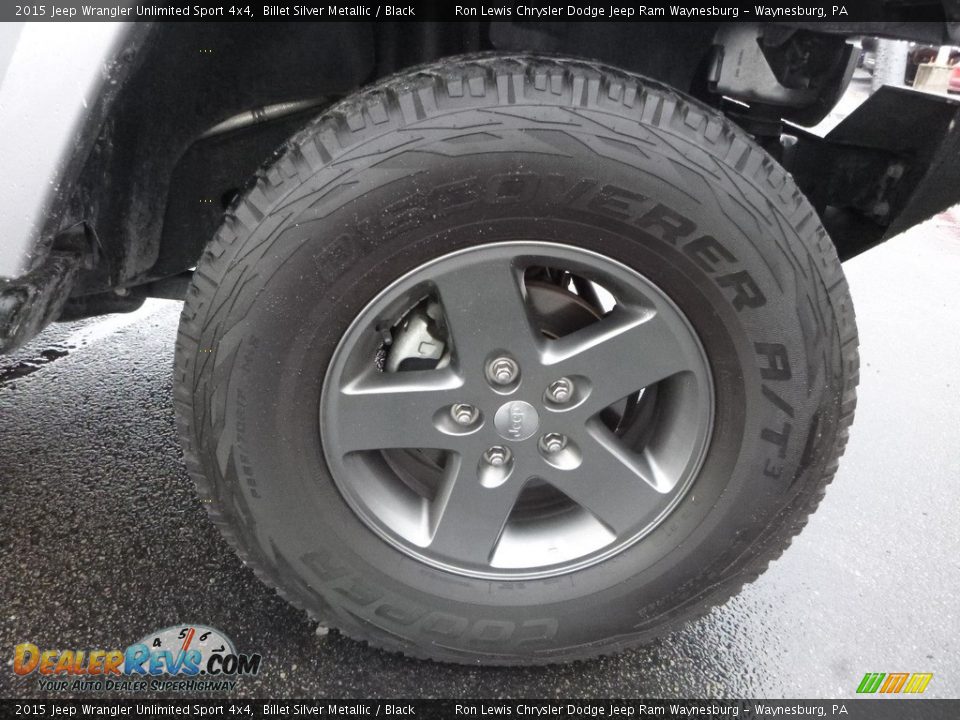 2015 Jeep Wrangler Unlimited Sport 4x4 Billet Silver Metallic / Black Photo #9