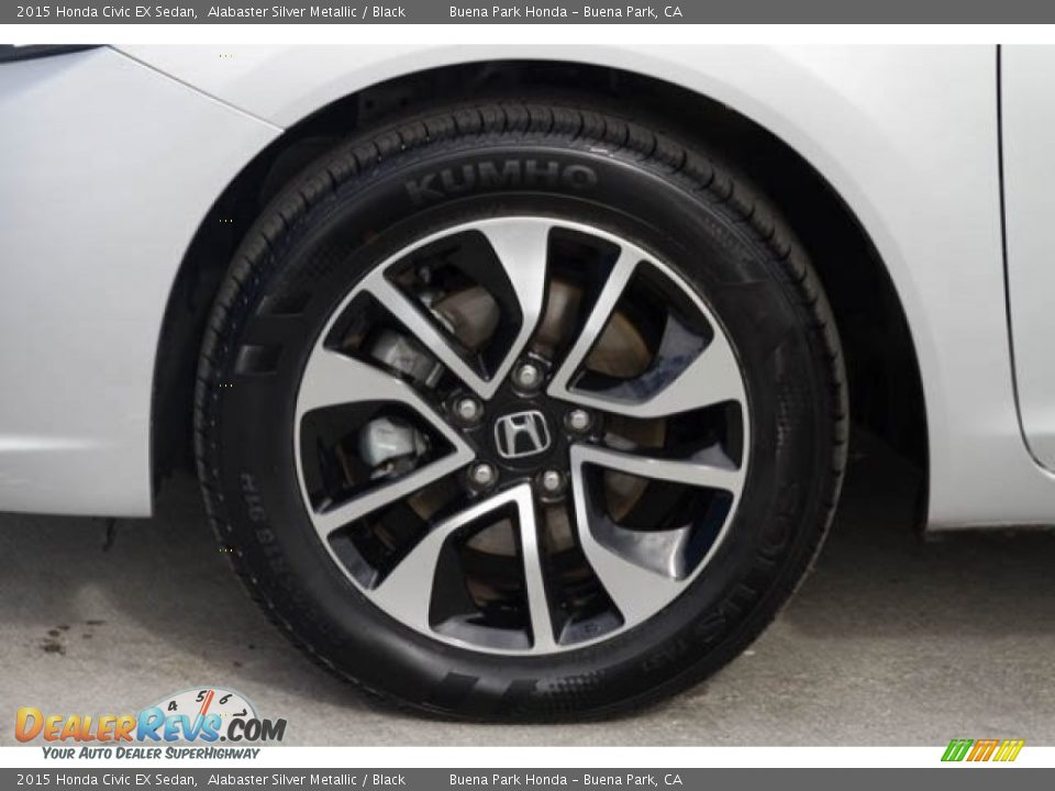 2015 Honda Civic EX Sedan Alabaster Silver Metallic / Black Photo #28