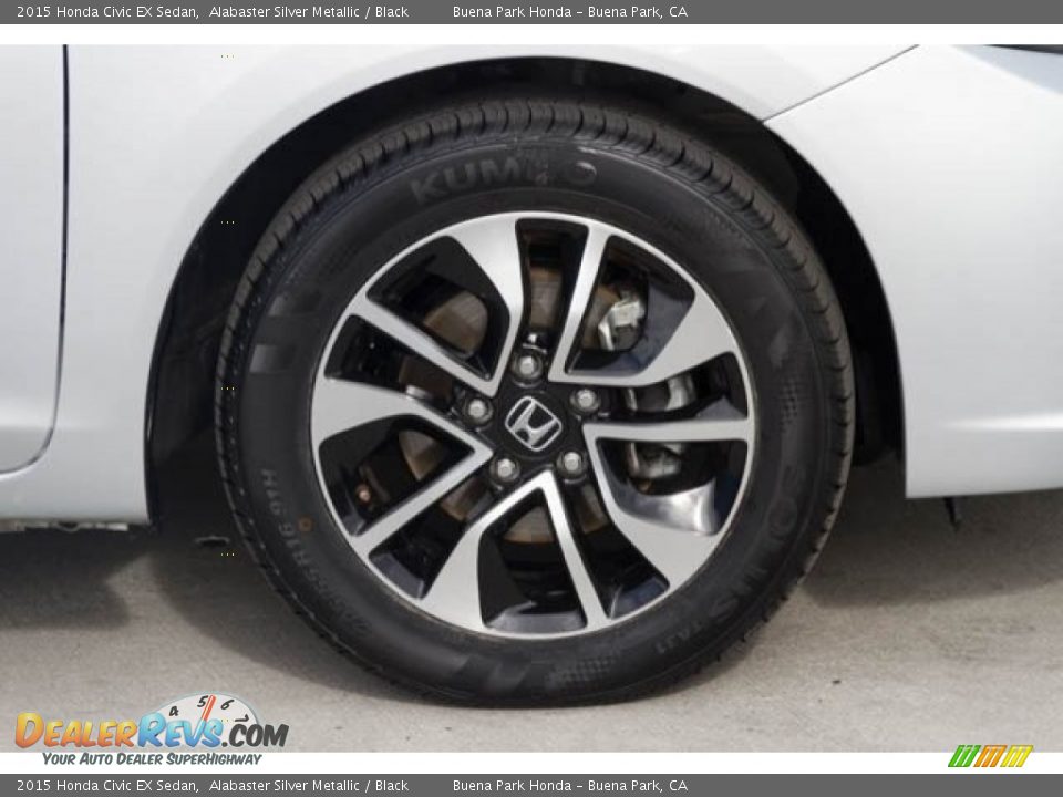 2015 Honda Civic EX Sedan Alabaster Silver Metallic / Black Photo #31