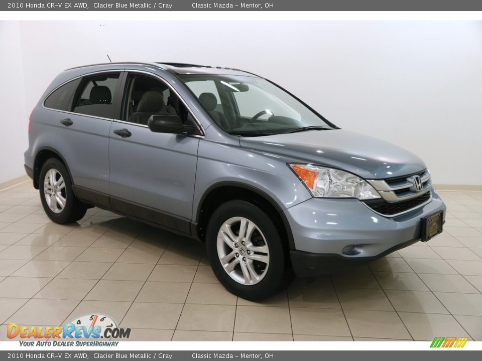 2010 Honda CR-V EX AWD Glacier Blue Metallic / Gray Photo #1