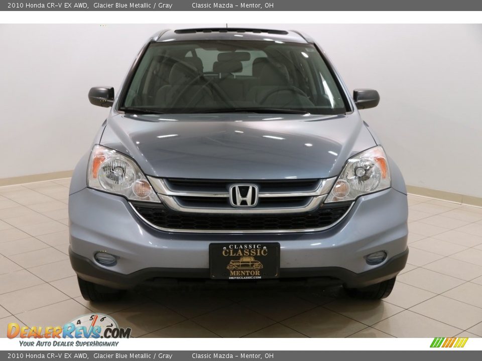 2010 Honda CR-V EX AWD Glacier Blue Metallic / Gray Photo #2