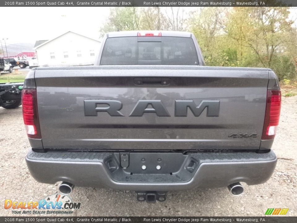 2018 Ram 1500 Sport Quad Cab 4x4 Granite Crystal Metallic / Black Photo #4