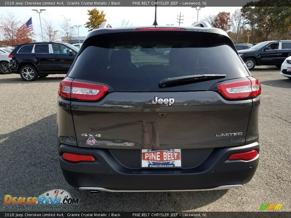 2018 Jeep Cherokee Limited 4x4 Granite Crystal Metallic / Black Photo #6