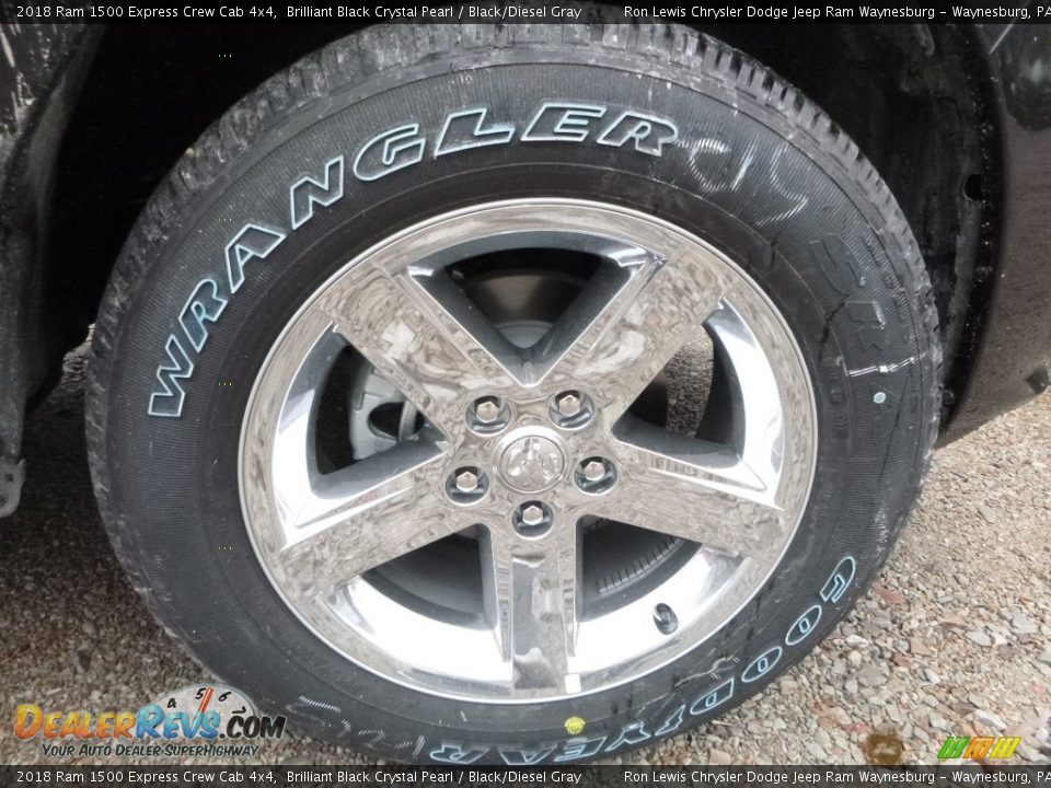 2018 Ram 1500 Express Crew Cab 4x4 Brilliant Black Crystal Pearl / Black/Diesel Gray Photo #6