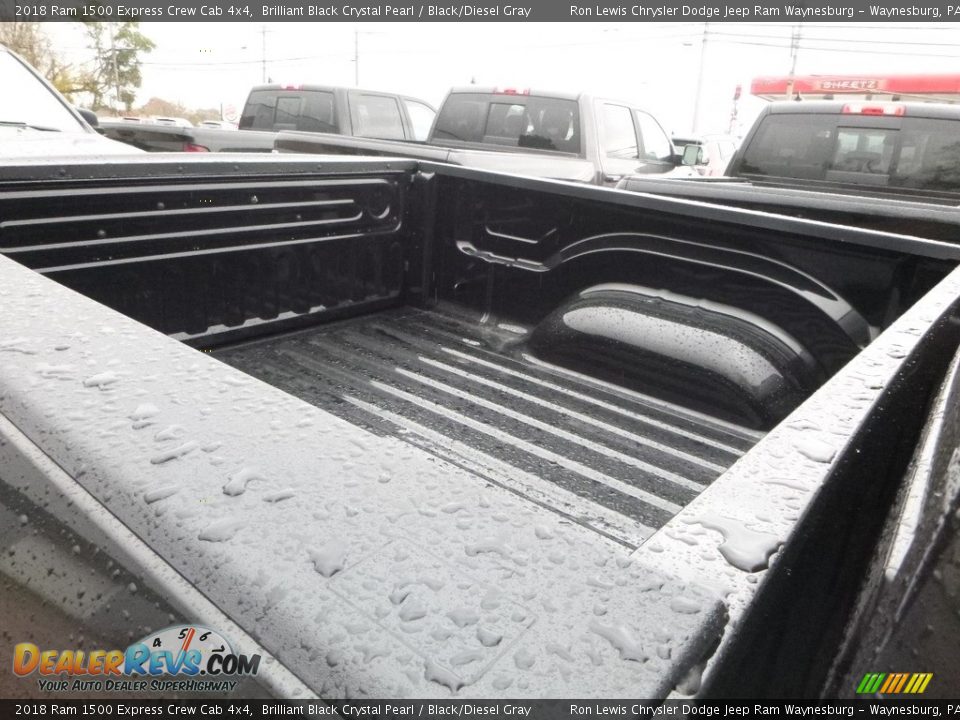 2018 Ram 1500 Express Crew Cab 4x4 Brilliant Black Crystal Pearl / Black/Diesel Gray Photo #11
