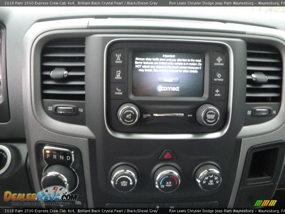 2018 Ram 1500 Express Crew Cab 4x4 Brilliant Black Crystal Pearl / Black/Diesel Gray Photo #15