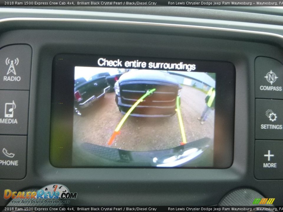 2018 Ram 1500 Express Crew Cab 4x4 Brilliant Black Crystal Pearl / Black/Diesel Gray Photo #16